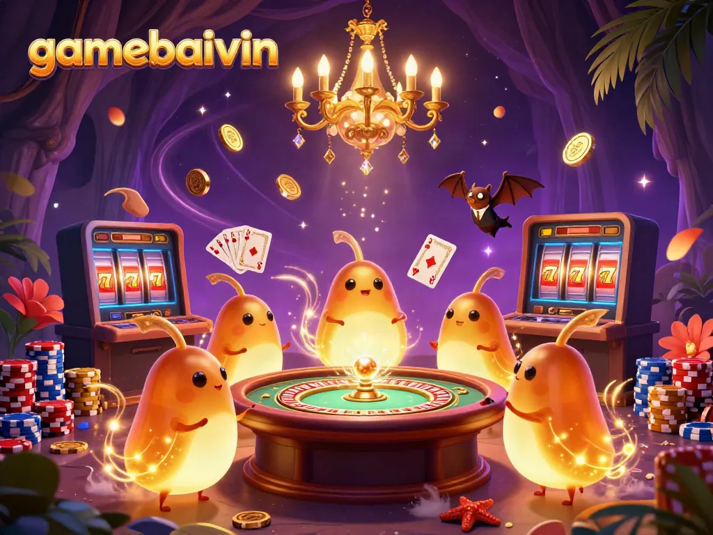 Experience thrilling gaming at gamebaivin with lively glowworms lighting a cave casino scene