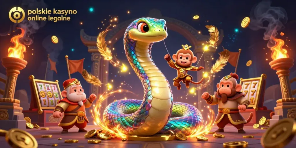 Experience polskie kasyno online legalne with exciting slot reels and dynamic casino elements in a breathtaking scene.