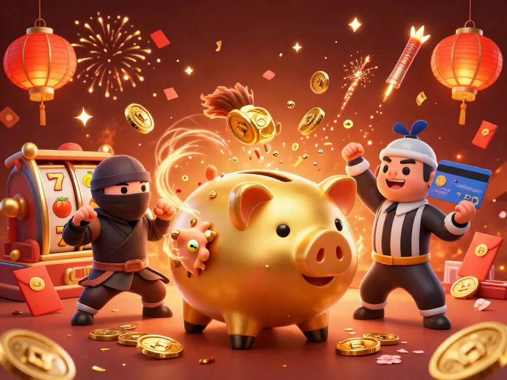 Enjoy thrilling action at dabet with a golden sumo wrestler surrounded by festive symbols and vibrant energy.