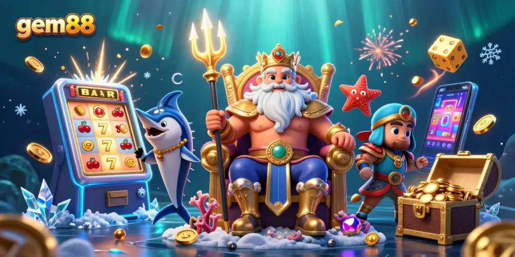 Engage with gem88’s vibrant casino experience featuring underwater adventures and dynamic game elements.