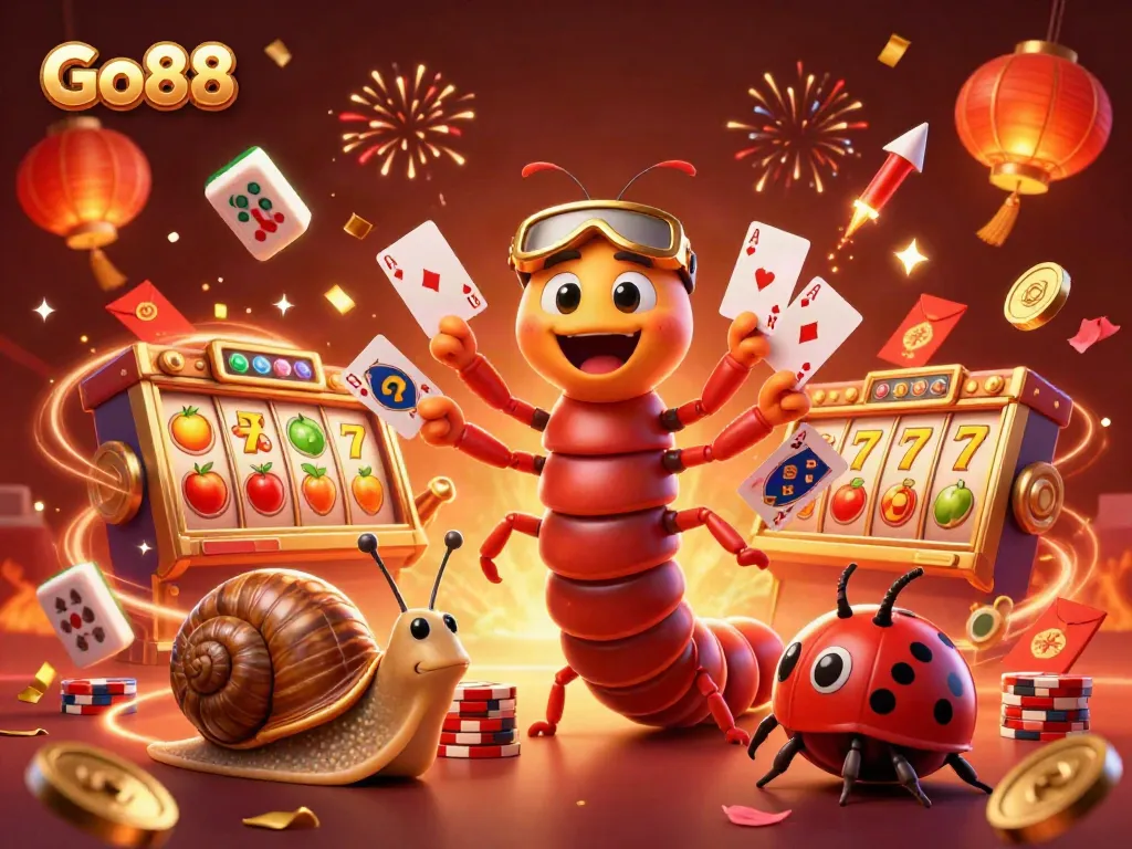 Experience thrilling gameplay at Go88 with vibrant slot elements and engaging characters.